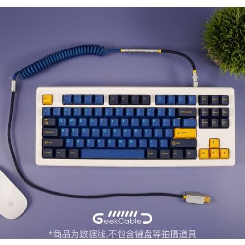 GeekCable Handmade Mechanical Keyboard Data Cable For GMK Theme Nautilus Colorway For SP Keycap Theme Line Multiple Plug Type