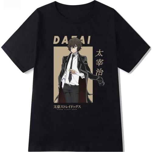 Bungo Stray Dogs Print Fashion T Shirt Vrouwen Harajuku Anime T-shirt Osamu Dazai Korte Mouw Wit Grafische T Shirts Zomer