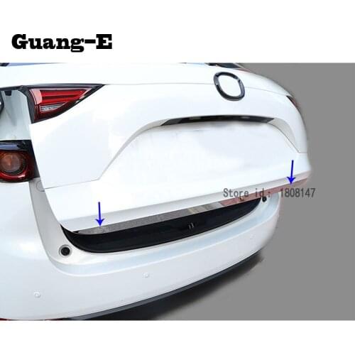 Car Sticker Body Stainless Steel Rear Trunk Door Tailgate Frame Plate Trim Lamp 1pcs For Mazda CX-5 CX5 2017 2018 2019 2020