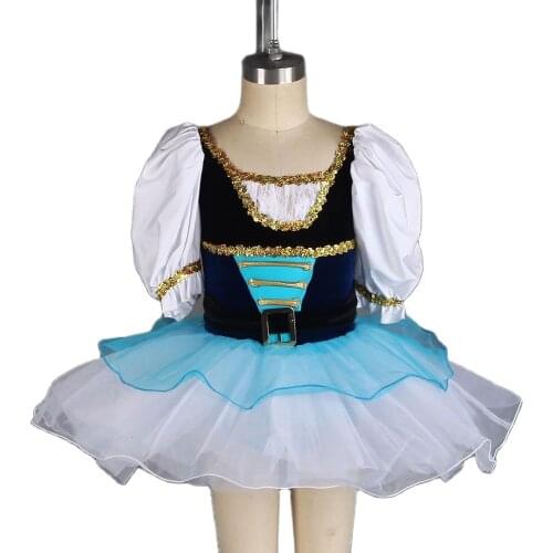 Mid Sleeve Girl & Women Stage Performance Ballet Tutu New Dance Ballet Costume Dancewear Tutu