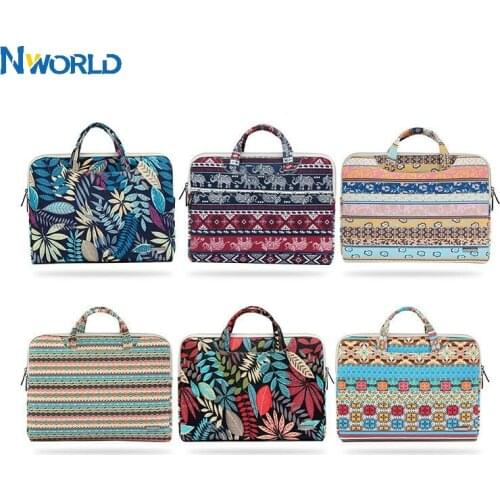 Nworld Bohemian Novelty 11 13 15.6 inch Laptop Bag Notebook Bag Sleeve Case Pouch For Woman Macbook pro Macbook air hp Laptop
