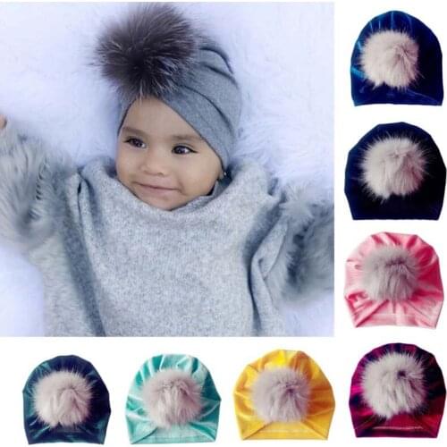 New Hot 1Pc Newborn Toddler Kids Baby Boy Girl Venonat Turban Beanie Hat Headwear Winter Autumn Warm Cap Children Beanies Caps