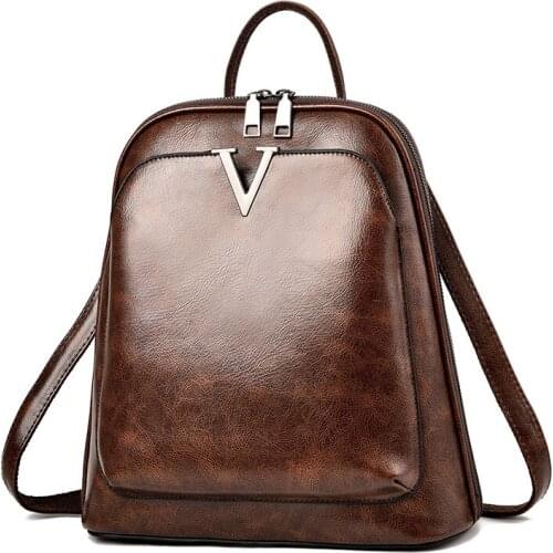 New Waterproof Backpacks Designer High Quality PU Leather Ladies Anti-Theft School Bag Backpack