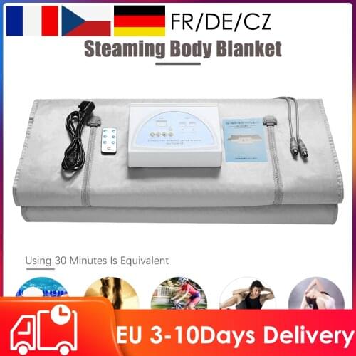 220V Fat Burning Sauna Blanket Slimming For Weight Loss Spa Detox Infrared Romote Control Heating Blanket For Home Body Shaper