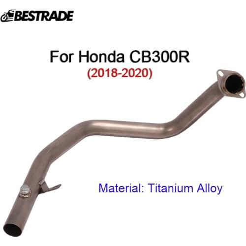 Motorcycle Exhaust Front Connection Link Pipe Escape Middle Tube For Honda CB300R 2018-2020 Header Tube Titanium Alloy Slip On