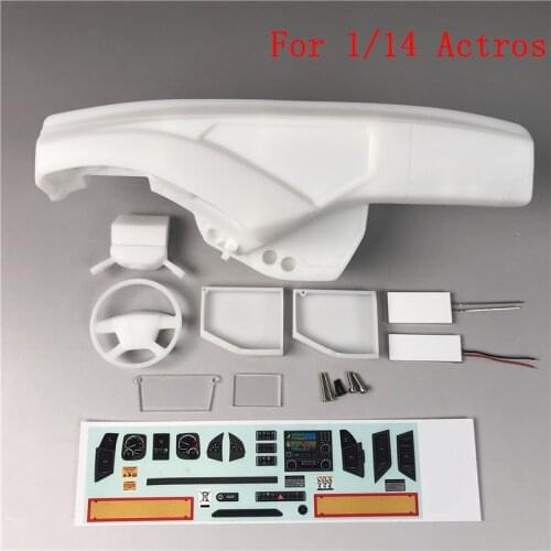 1set Plastic Internal Center Console Cab Cabin Left Right For 1/14 Tamiya RC Truck BenZ Actros 3363 56348 1851 DIY Upgrade parts