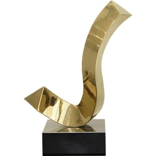 Modern metal abstract sculpture artwork hotel club office creative desktop porch decoration soft decoration