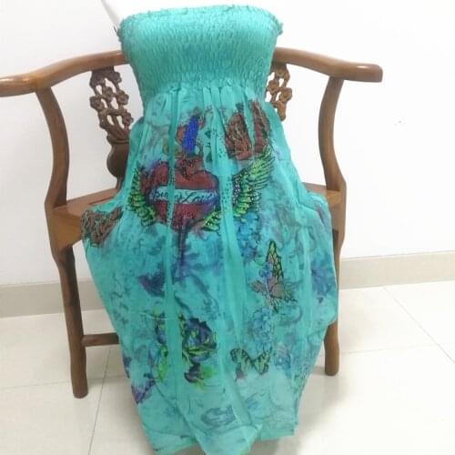 TC Teenage Kids Dresses Girls 2020 Fashion Sweater Flower Shirt Short Summer T-shirt Vest Large size printing Beach Party Dress