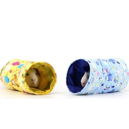 Cloth Channel Chinchillas Hamster Tunnel Warm Toy Small Guinea Pig Hamster Toy Tubes Tunnels Spring Hamster Cage House