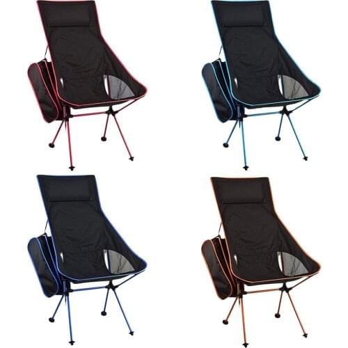 Outdoor Portable Camping Chair Oxford Cloth Folding Lengthen Camping Seat for Fishing BBQ Festival Picnic Beach Ultralight Chair