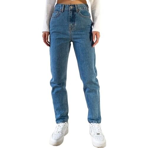 Womens Pants Mom Jeans Woman 2020 Undefined Baggy Oversize Loose Wide Denim Pants Fashion High Waisted Straight Trousers
