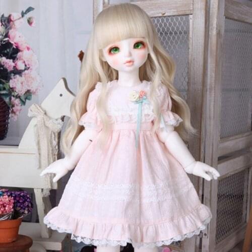 1/3 1/4 1/6 BJD Doll Cute Pink blue Dress Clothes For Bjd Dolls Toys Accessories Free Shipping