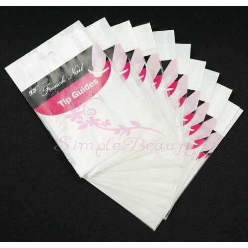 100pcs/lot Smile French Finger Guides Sticker Stencil Salon Nail Art Tips Manicure DIY Design Styling Tools