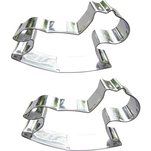 Wooden Horse shape 2 piece biscuit cutting molds, baking tools, cake decorating soft candy tools