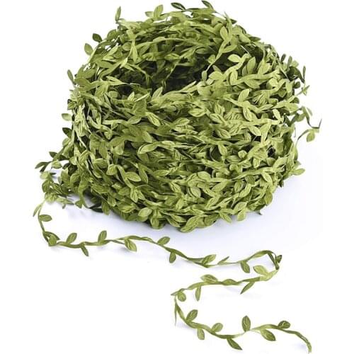 5m 10m Artificial Green Leaves Wreath For Wedding Decoration DIY Wreath Foliage Scrapbooking Craft Wreath Fake Flower Garland