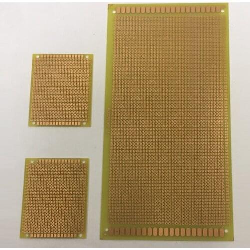 9*15cm 9x15cm 12*18cm 12x18cm 1.2mm Thickness Single Side Yellow Epoxy Fiber Glass FR4 Hole Welding Test Universal PCB Board