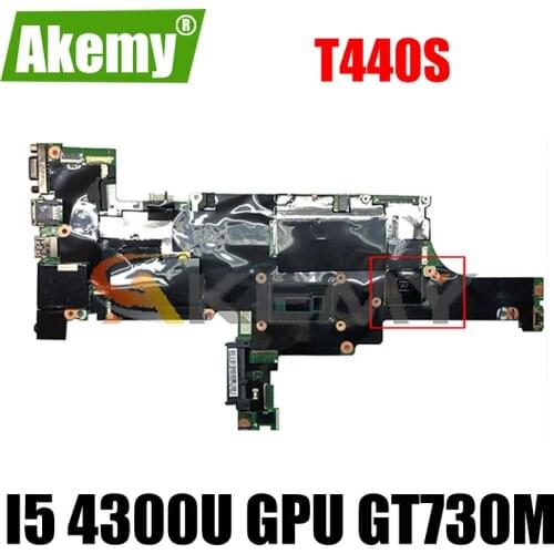 Akemy VILT0 NM-A051 For Lenovo Thinkpad T440S Laptop Motherboard CPU I5 4300U GPU GT730M FRU 04X3959 04X3952 04X3950
