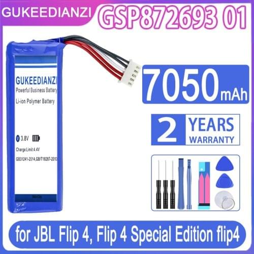 GUKEEDIANZI Replacement Battery GSP872693 01 7050mAh for JBL Flip 4, Flip 4 Special Edition flip4