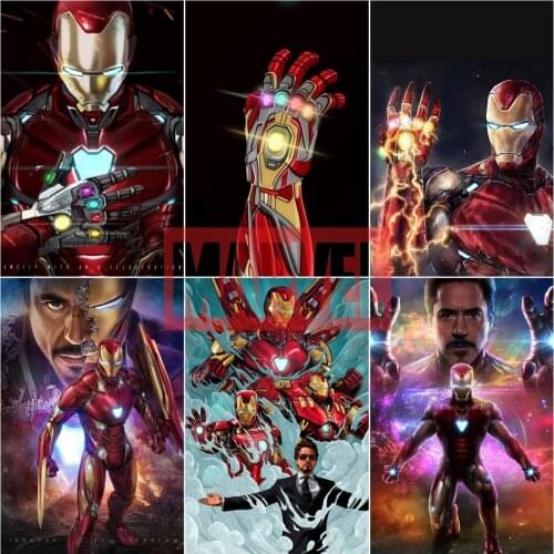 Disney Marvel Iron Man Infinity Stones DIY 5D Diamond Painting Cross Stitch Embroidery Full Dill Mosaic Home Wall Decor Gift