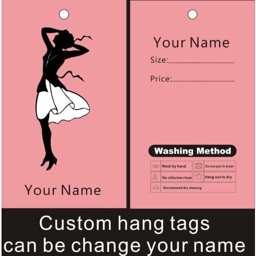 Garment hang tags custom print hang tags price label ,can be change your name,good disign girl design template 020
