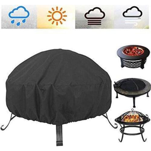 Portable Grill Cover Garden Camping Dustproof Universal BBQ Outdoor Waterproof Oxford Cloth Picnic Solid Round UV Protection