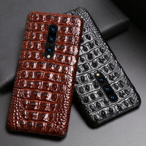 Genuine Leather Phone Case For Oneplus Nord 8 Pro 7 Pro 7T Pro 6 6T 5 5T 3 3T Crocodile Back Texture Back Cover Cowhide Funda