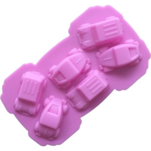 Car Shape Chocolate Mold Pink Silicone Non-stick High Temperature Resistant DIY Cake Decoration Tool for Ice Cube Kitchen Tools