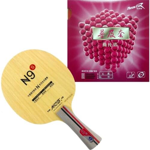 Galaxy YINHE N9s Table Tennis Blade With 2x Reactor Corbor Rubber With Sponge for a Ping Pong Racket Long shakehand FL
