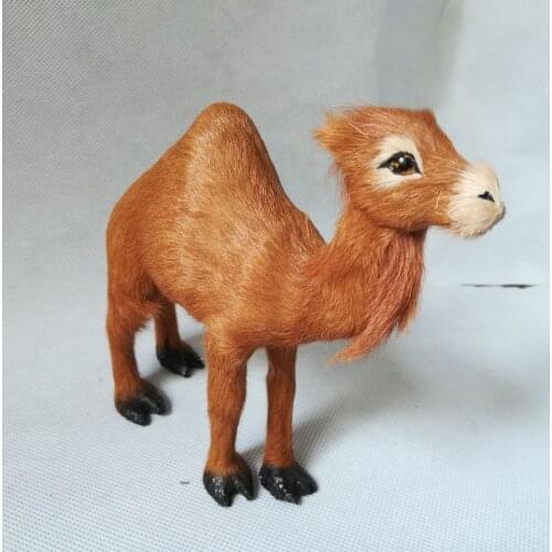 Simulation camel toy polyethylene&furs handicraft Dromedary camel model about 15x13cm b0129