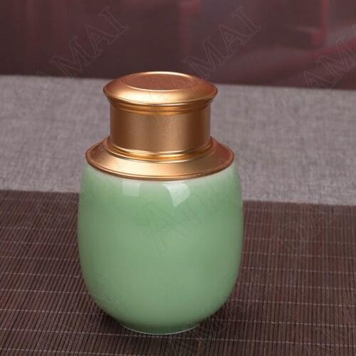 Creativity Ice Crack Texture Ceramic Tea Organizer Chinese Modern Portable Travel Tea Leaves Storage Jras with Lid Home Decor