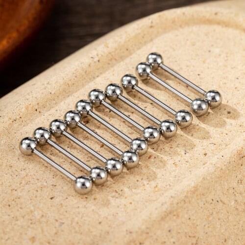 Stainless Steel Tongue Rings Ear Bone Piercings Lip Pircings Goth Anti-allergic Faker snag Punk Body Jewelry Decoration