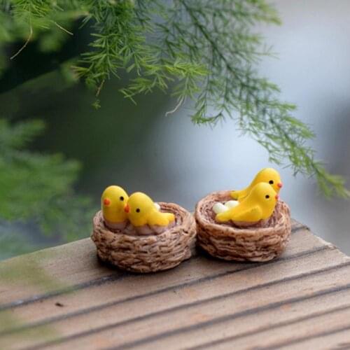 Miniature Birds Micro Landscape Bonsai Succulent Plants Mini Garden DIY Decor Miniature Landscape Ornament Crafts
