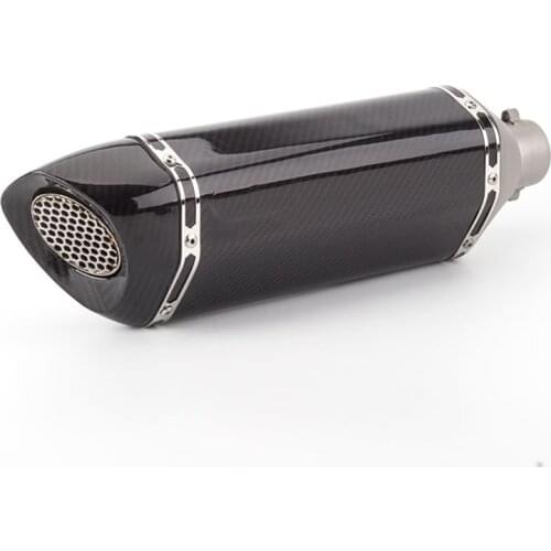 Motorcycle Modified Muffler Full Carbon Fiber Large Hexagon Tail End Large Exhaust Pipe Z900 R25 RC390 F750GS