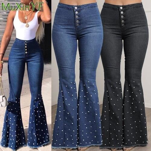 MuXinYF Women's Flared Jeans