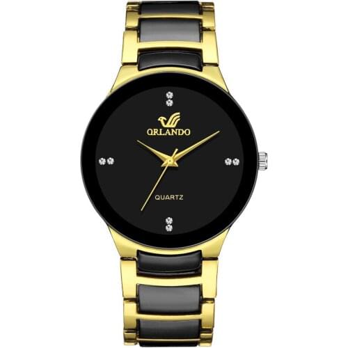 New 2021 High-end Mens Business Fashion Steel Band Watch Double Color Strap Atmosphere Dial Fashion Watches Watches for Men