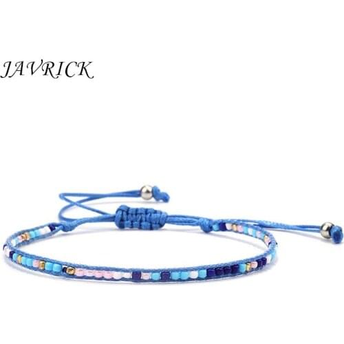 Bohemian Sead Beaded Wax Rope Handmade Braided Bracelet Woven Friendship Jewelry