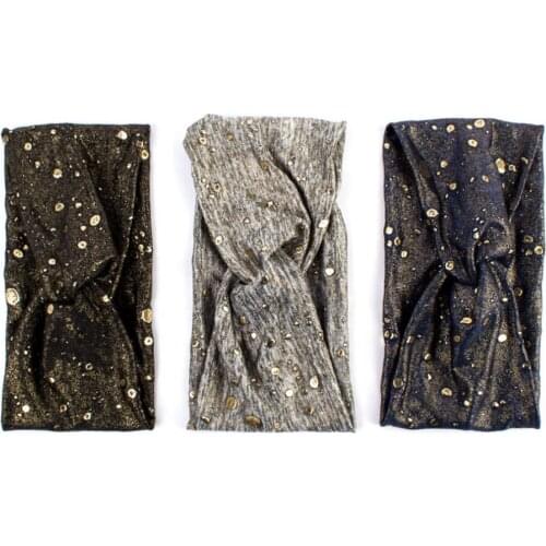 Womens Hairbands Knotted Splatter Paint Headbands For Girls Female Stretchy Headband Bohemia Print Hair Bands Hair Accessories