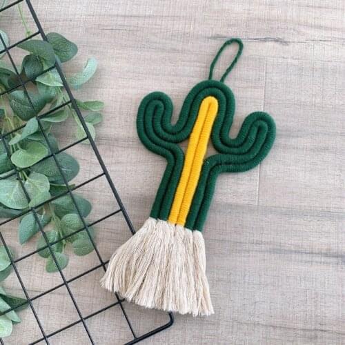 Hand-woven Cactus Ornaments Childrens Room Family Kindergarten Holiday Party Wall Decoration
