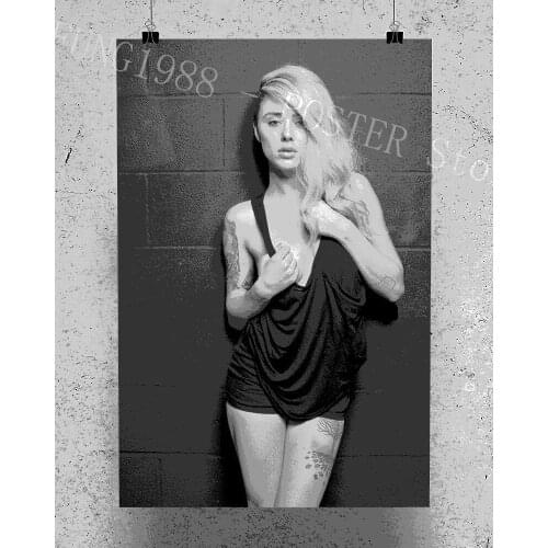 S204 Custom Poster Silk Home Deco Alysha Nett Sexy Tatoo Girl 03 Star Sexy Beautiful Girl Model Wall Art Christmas Gift