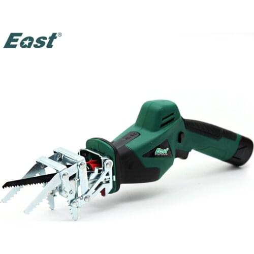 East 10.8V lithium battery Rechargeable Reciprocating Saw ET1510 for Wood Metal Cutting DIY Electric Saws Garden Tools Green