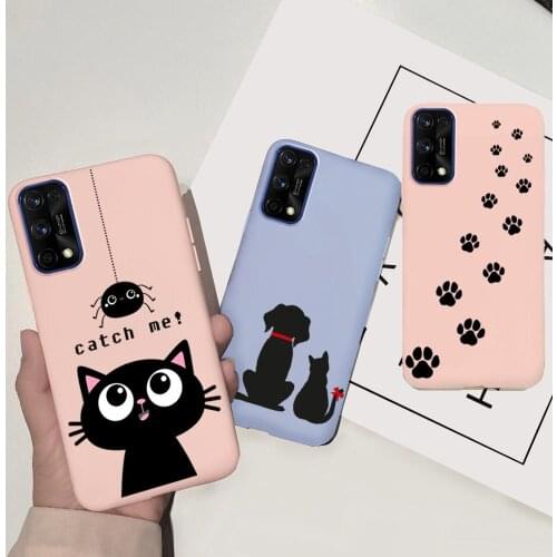 Candy Silicone Case For Realme 7 Pro Case Cartoon Cat Unicorn Soft TPU Back Cover For Realme 7 Realme7 Pro 7i Phone Cover Bumper