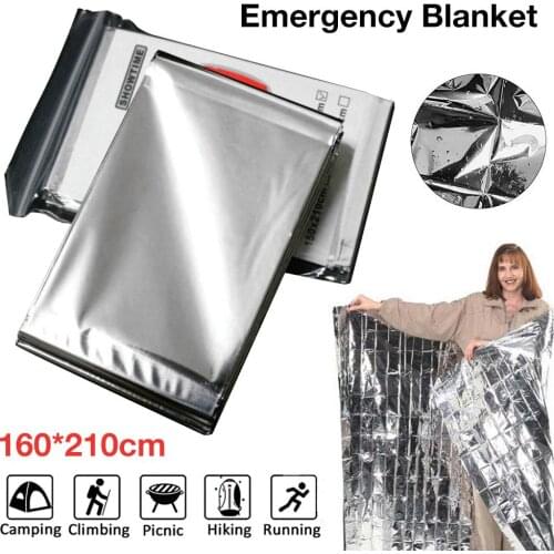 160*210CM Emergency Blanket Resistant Windproof Sun Protection Thermal Insulation Blanket For Outdoors Hiking Survival First Aid