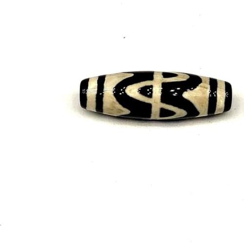 Tibetan Tiger Tooth Lotus Totem Pattern DZI Beads 10mm*30mm agate beads men&women jewelry DIY Free Shipping