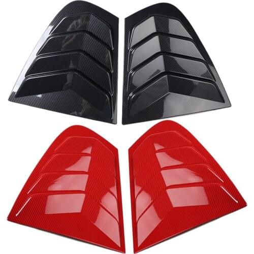 Car Carbon Fiber Rear Door Window Triangular Trims For-BMW 3 Series 320I 2016-2019