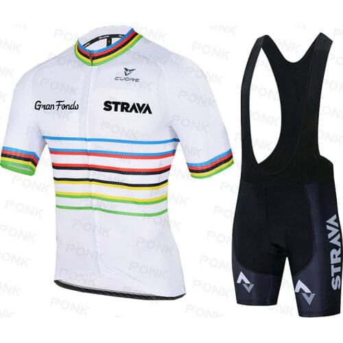 New STRAVA 2021 Pro Cycling Jersey Men Short Sleeve Ropa Ciclismo Hombre MTB Breathable Cycling Clothing Bicycle Sportswear Suit
