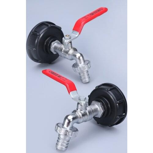 Thicken IBC Tank Adapter S60*6 Coarse Thread to 1/2'' 3/4'' Alloy Faucet High Quality Garden Hose Connector