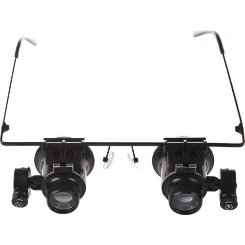 JFBL 20x Magnifier Magnifying Eye Glasses Loupe Lens Jeweler Watch Repair LED Light