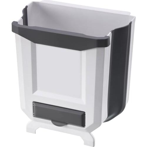 Trash Bin Plastic Bag Roll Storage Dispenser Kitchen Cupboard Door Top Hanging Dustbin Desk Drawer Rubbish Box Garbage Can