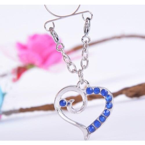 1 Pair Stainless Steel Love Heart Nipple Ring Lady Nipple Clamps Jewelry