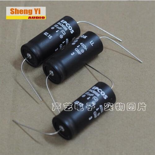 1pcs/1lot New original box axial SIMENS EPCS B43698 450V 22UF high voltage tube filter decoupling capacitor